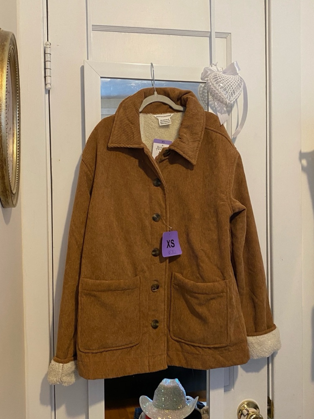 Boston Traders Corduroy Teddy-Lined Jacket - Brown
